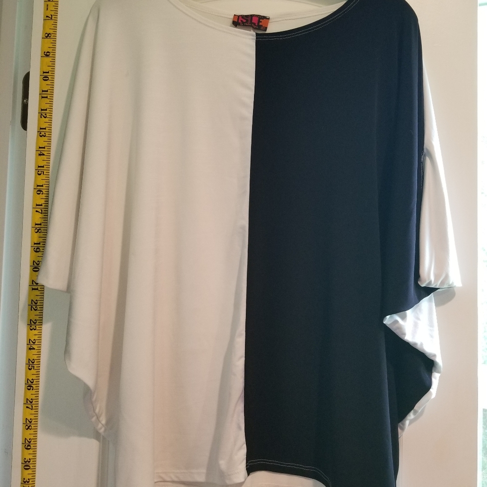 Block Color Dolman Sleeve Blouse